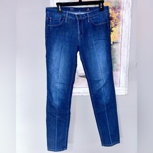 AG Adriano Goldschmied Jeans 29R in The Stilt Cigarette Leg Dark Wash Stretch